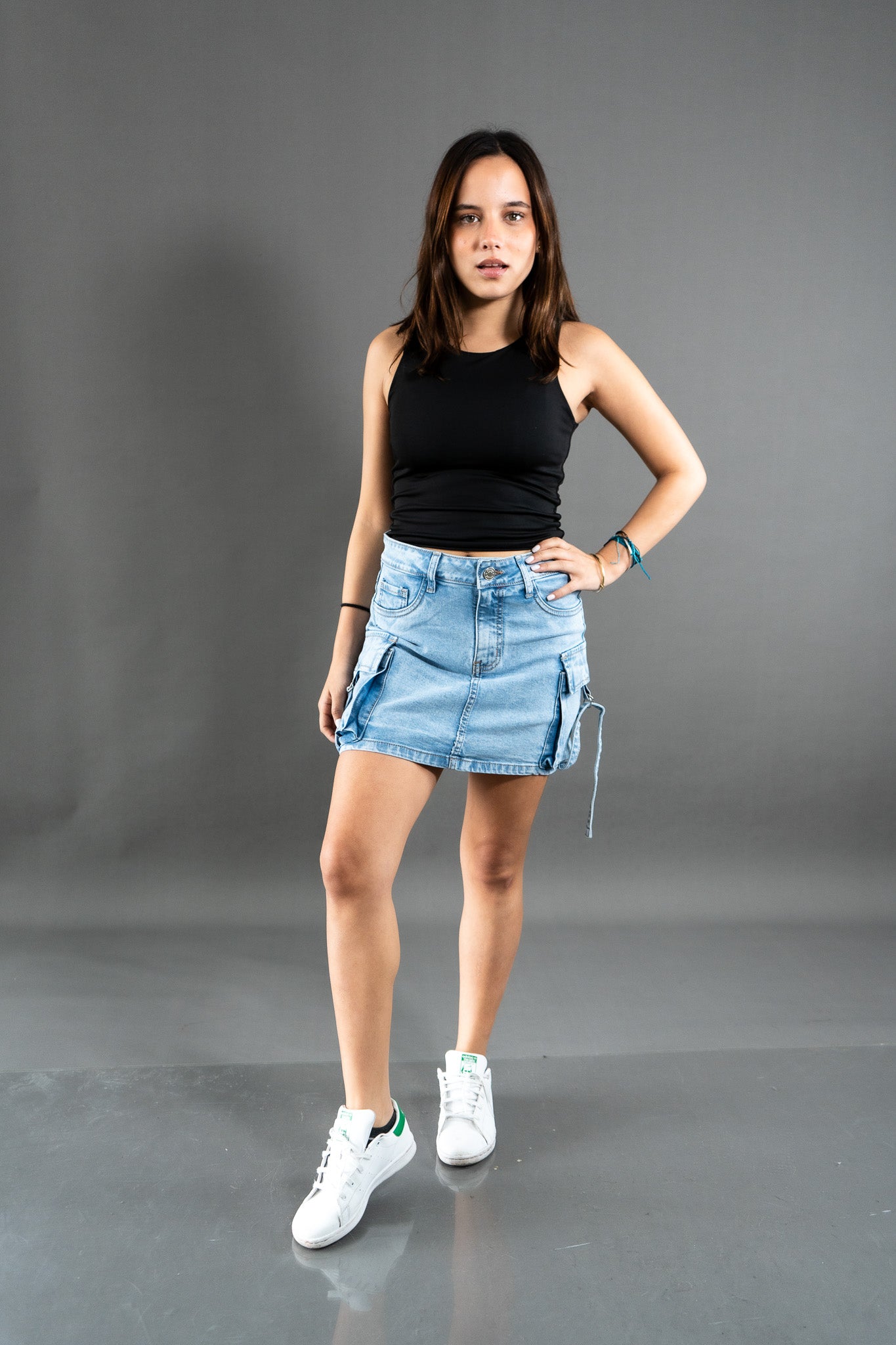 Falda Short Cargo Hielo
