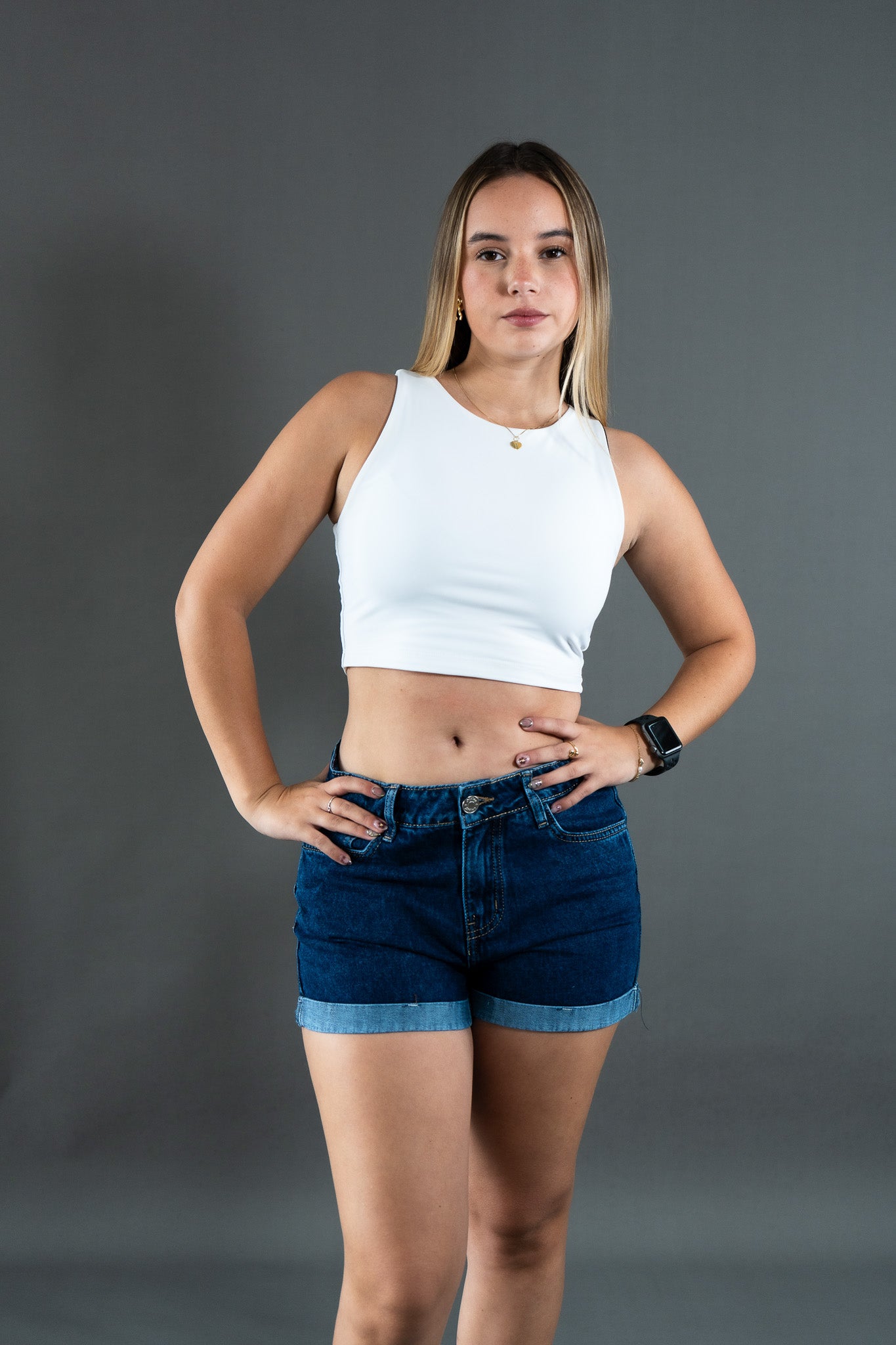 Mom Short Azul