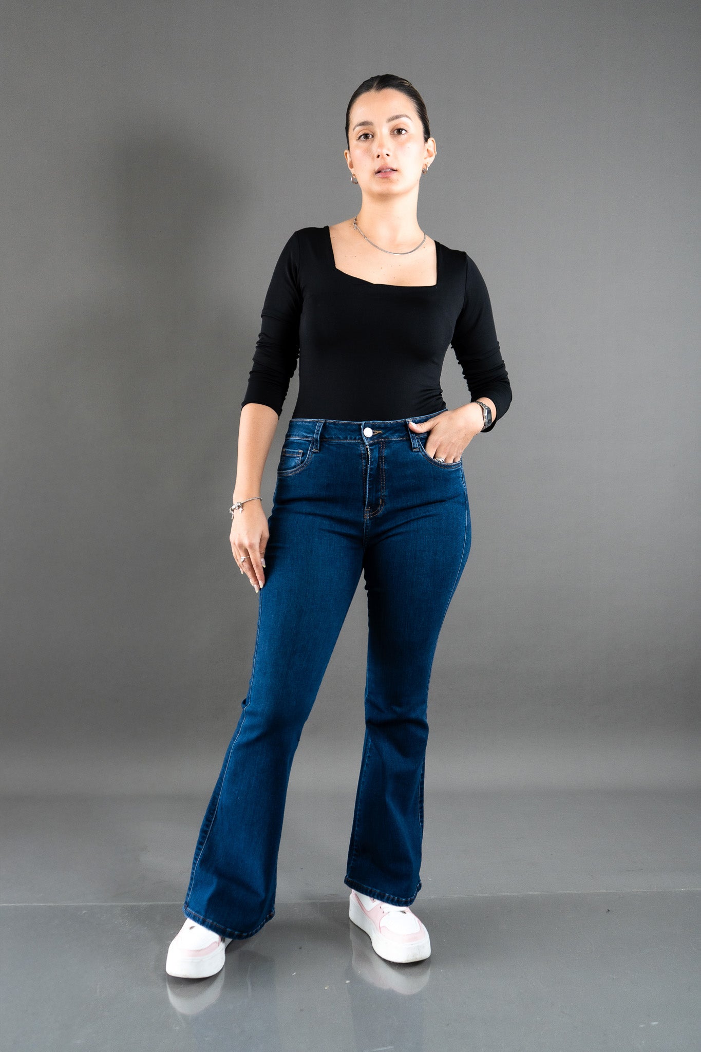 Flare Jean Azul