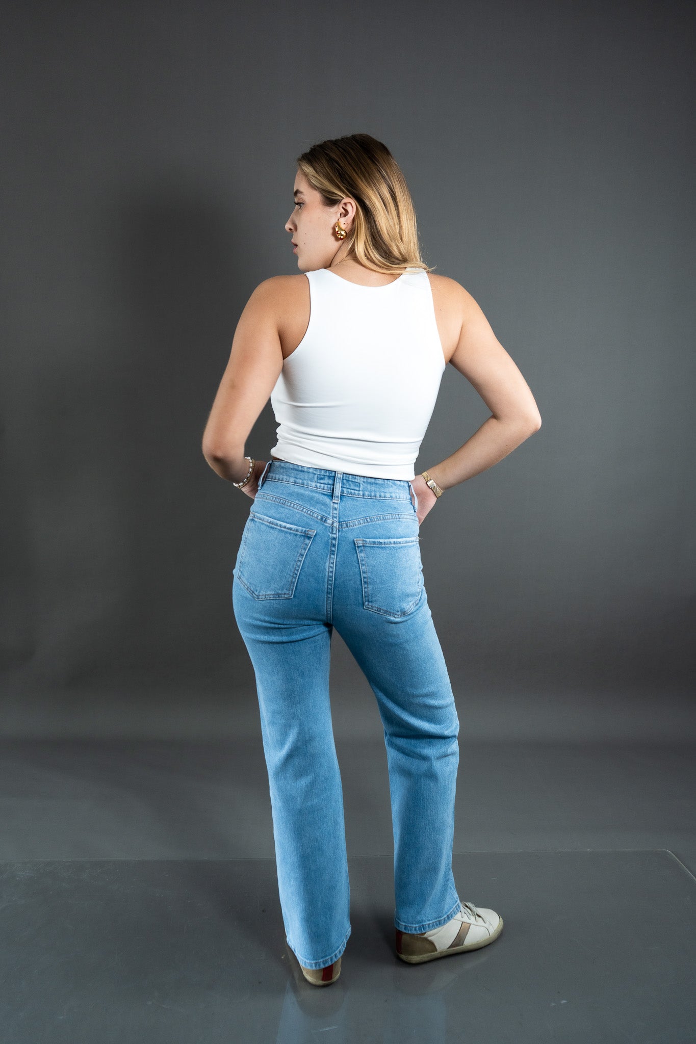 Wide Leg Hielo Semi Stretch