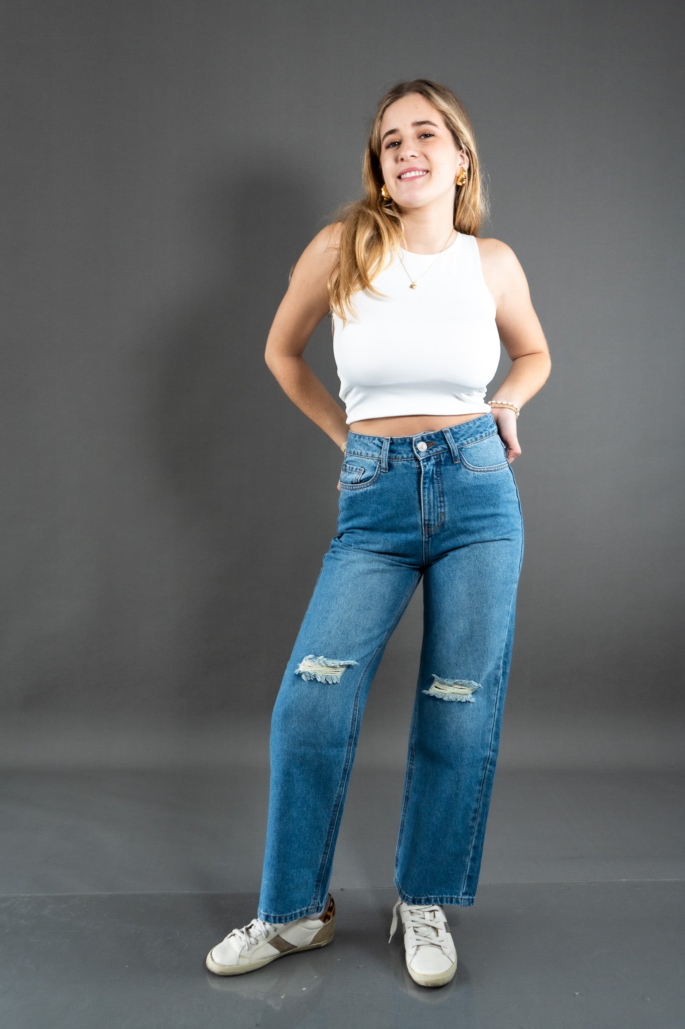 Wide Leg Ripped Maiz