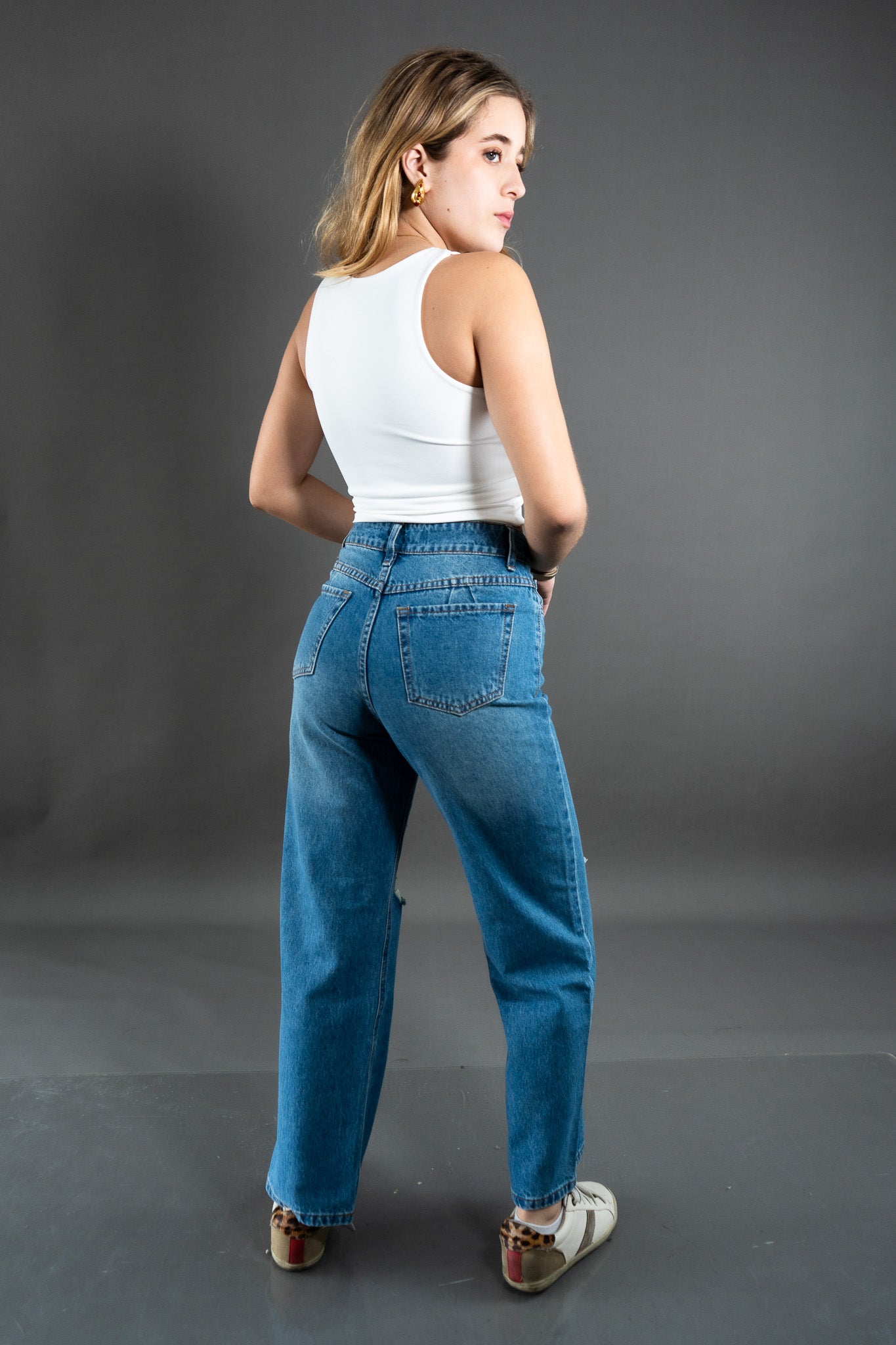 Wide Leg Ripped Maiz