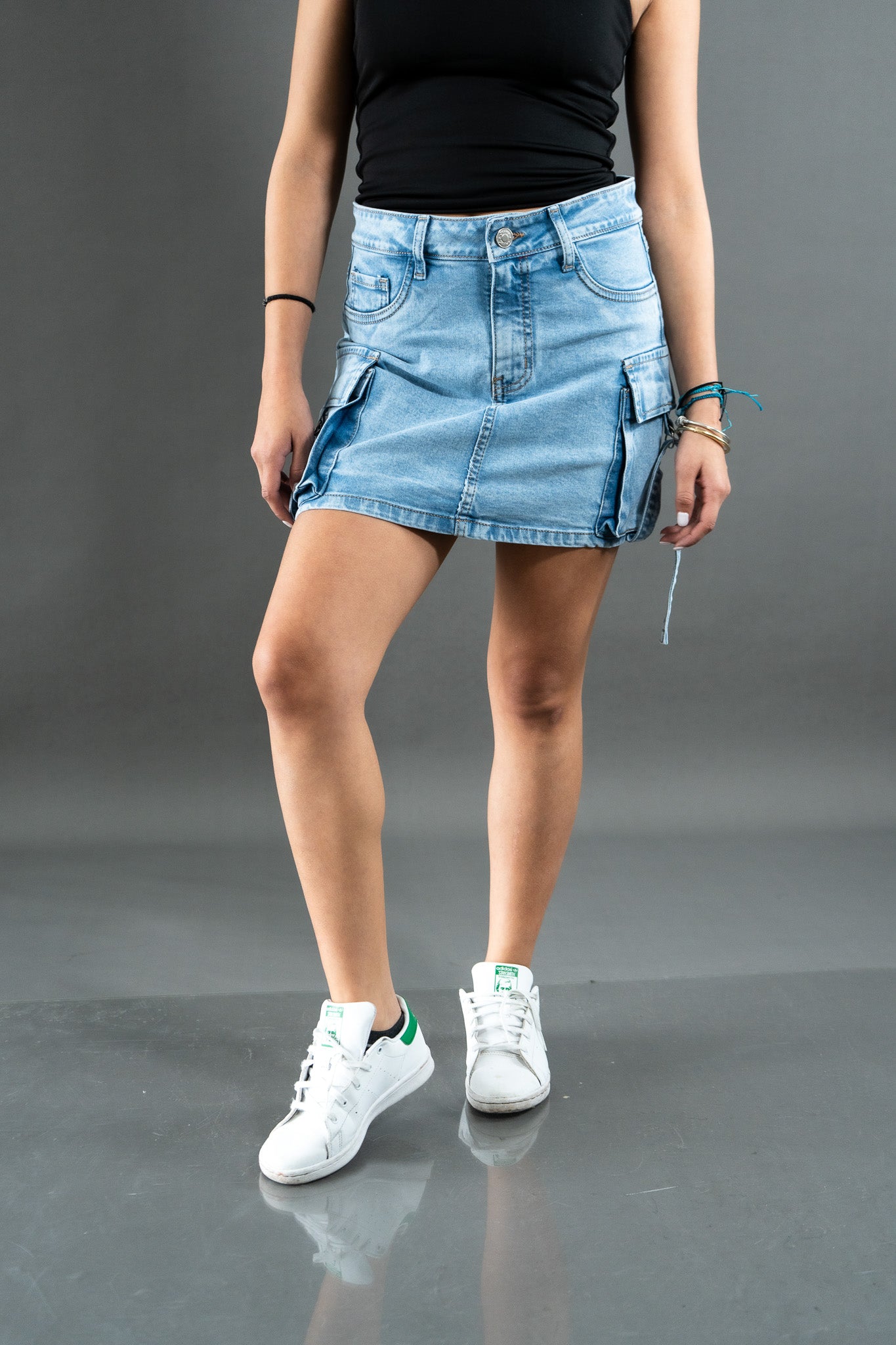 Falda Short Cargo Hielo