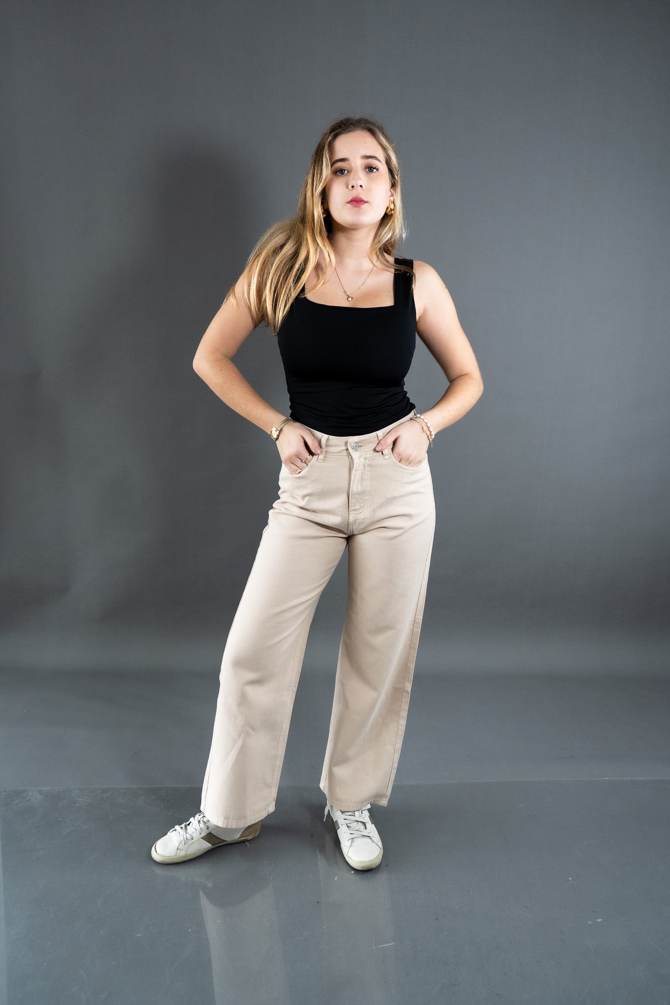Wide Leg Beige