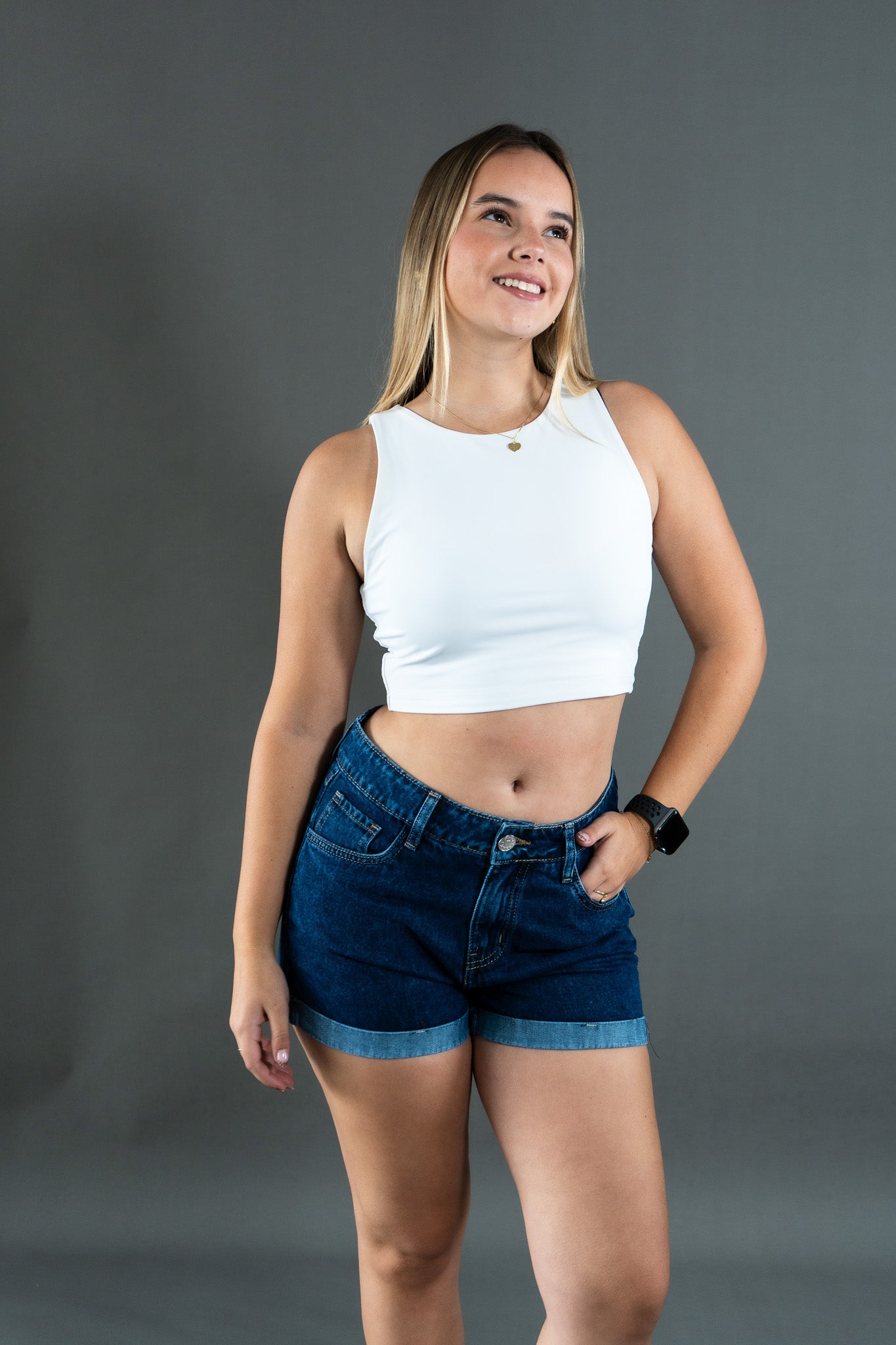 Mom Short Azul