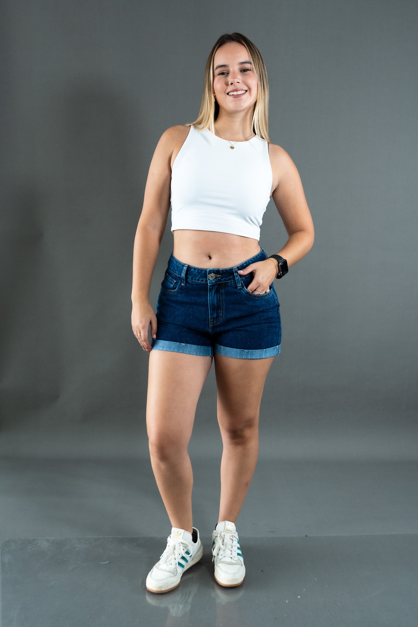 Mom Short Azul