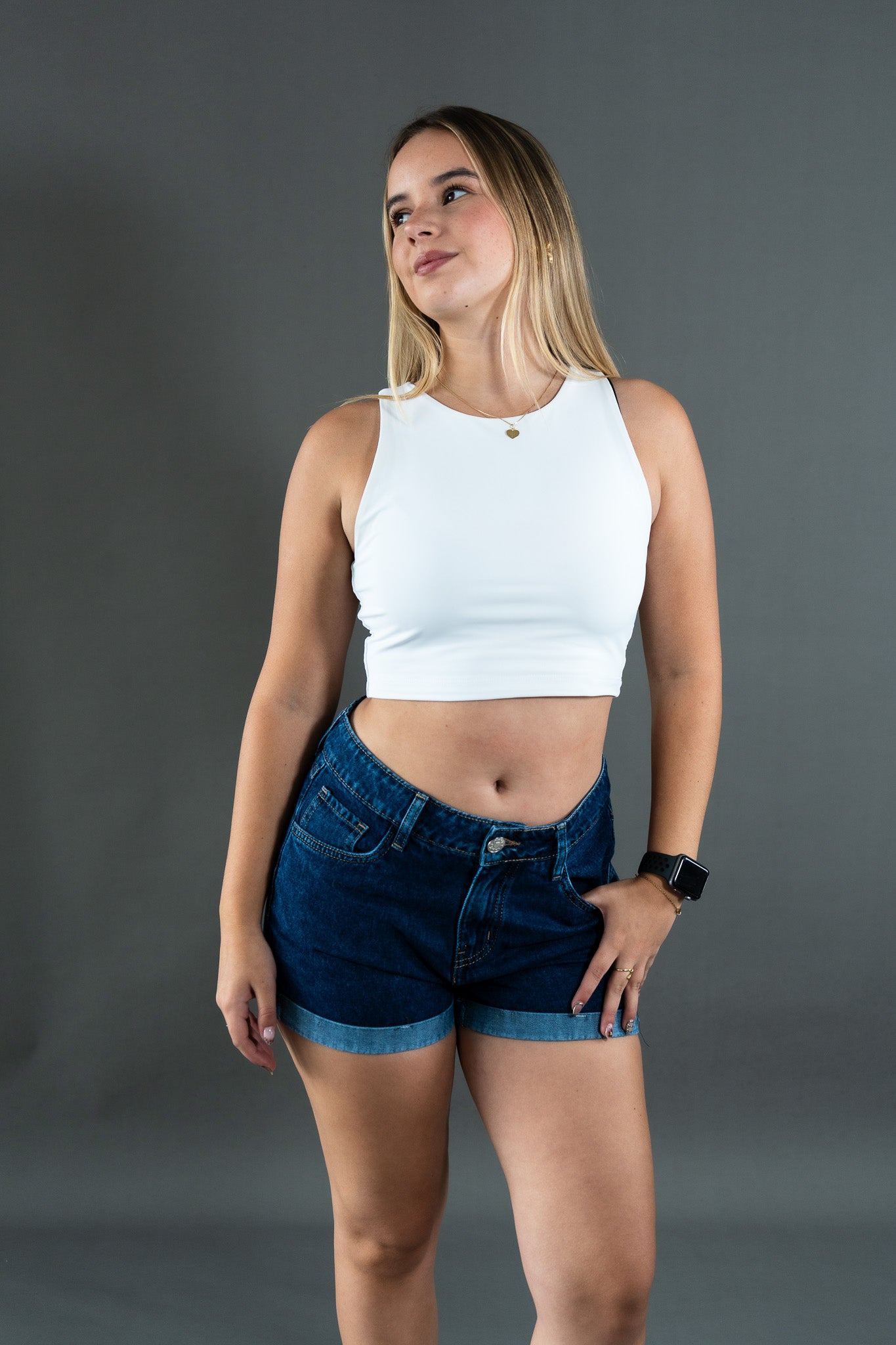 Mom Short Azul